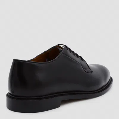 Sebago Black Milton Gyw Derby Shoes In Leather In Black