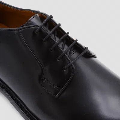 Sebago Black Milton Gyw Derby Shoes In Leather In Black