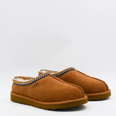 Ugg Soft Suede Slip-on Loafers With Zigzag Stitch Detail In Brown
