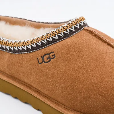 Ugg Soft Suede Slip-on Loafers With Zigzag Stitch Detail In Brown