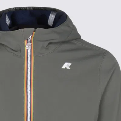 K-way Man Jacket Military Green Size Xxl Polyamide In Green