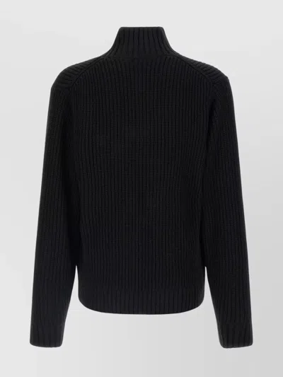 Carhartt Detroit Half Zip Acrylic Blend Sweater In Black