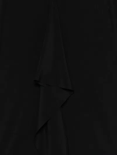 Alberto Biani Long Sleeve Top Ruffle Detail In Black