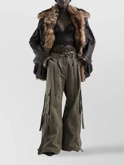 Dolce & Gabbana Waxed Faille Pants In Green