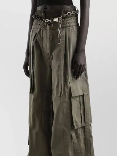 Dolce & Gabbana Waxed Faille Pants In Green