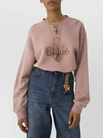 Chloé Oversized Relaxed Sweatshirt In Orange