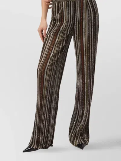 Missoni Lange Hose Aus Fischgrätenstrick In Brown
