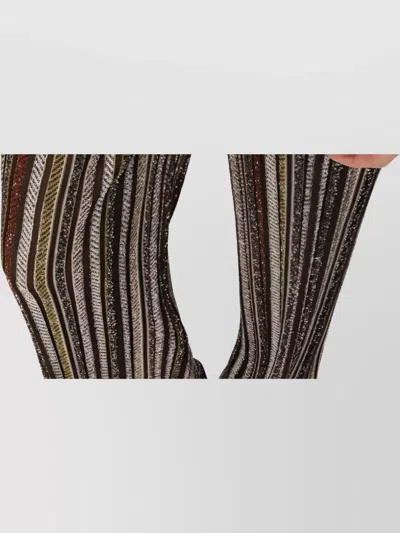 Missoni Lange Hose Aus Fischgrätenstrick In Brown