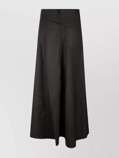 Junya Watanabe Wrap Front Skirt In Wool In Black