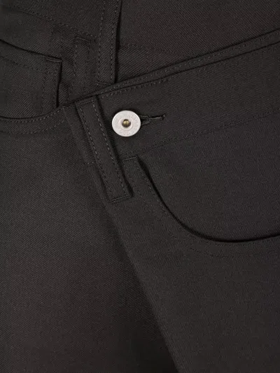 Junya Watanabe Wrap Front Skirt In Wool In Black