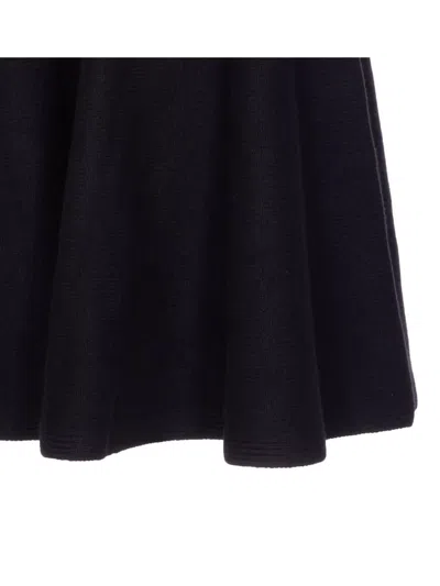 Alaïa Womens Noir Alaia A-line Cashmere And Wool-blend Midi Skirt In Black