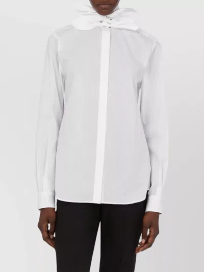 Moschino Cotton Poplin Jacquard Shirt In White