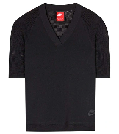 Nike Tech Knit Top In Black