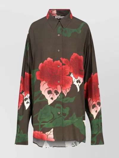 Our Legacy Floral Print Long Sleeve Casual Top In Multi