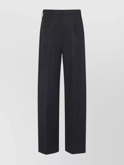 Prada Wide Leg Trousers With Pockets And Loops In Multi