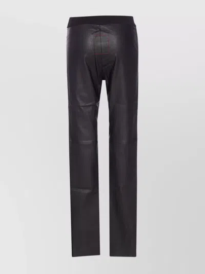 Uma Wang Stretch Leather Trousers Seam Detailing In Animal Print