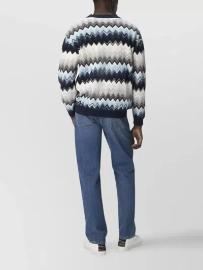 Missoni Cardigan Aus Wolle Und Baumwolle Mit Zickzackmuster In Multi