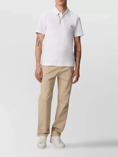 Missoni Polo Shirt With Embroidered Logo In White
