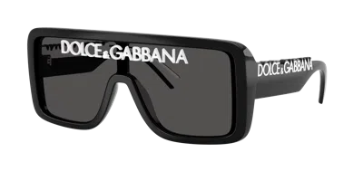Dolce & Gabbana Womens Black Dg6204 Rectangular-frame Acetate Sunglasses In Gray