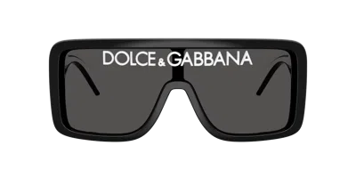 Dolce & Gabbana Womens Black Dg6204 Rectangular-frame Acetate Sunglasses In Gray