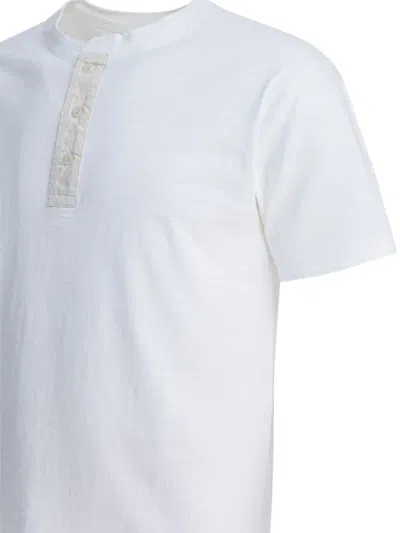 Buzz Rickson's Cotton T-shirt With Buttons T-shirts White In White