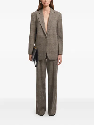 Aeron Checked Single-breasted Blazer In Gray