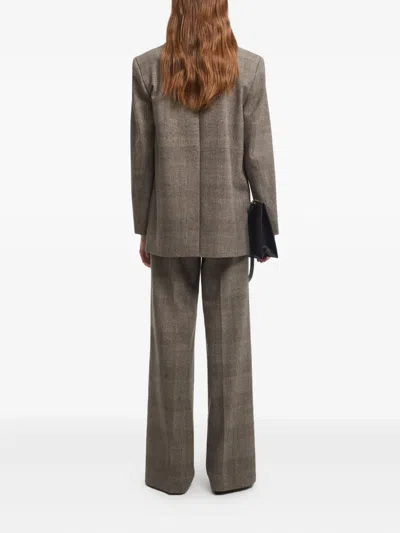 Aeron Checked Single-breasted Blazer In Gray