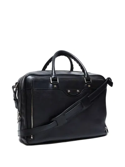 Pre-owned Balenciaga 2000-2020s Leather Laptop Bag In Black