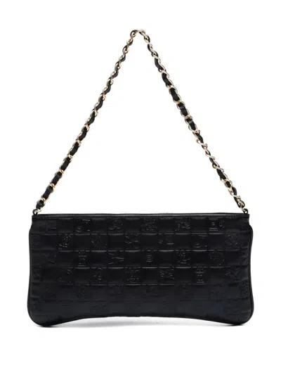 Pre-owned Chanel 2003-2004 Precious Symbols Shoulder Bag In Black