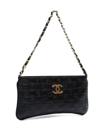 Pre-owned Chanel 2003-2004 Precious Symbols Shoulder Bag In Black
