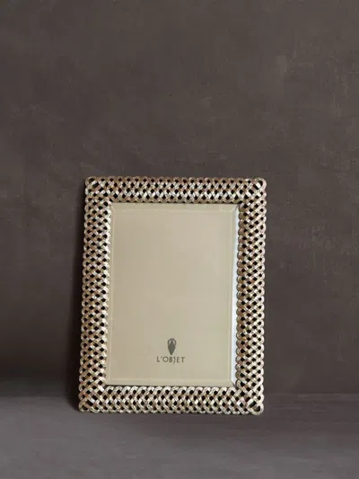 L'objet Braid Frame (10cm X 15cm) In Silver
