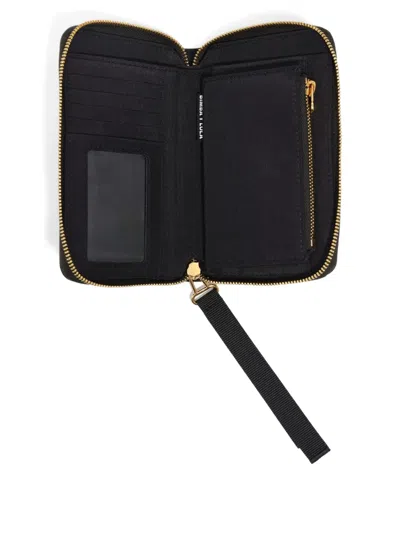 Bimba Y Lola Zip-around Wrist-strap Wallet In Black