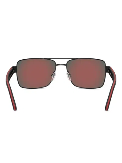 Scuderia Ferrari Square-frame Sunglasses In Red