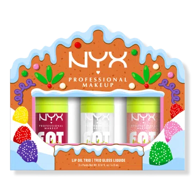Nyx Professional Makeup Fat Oil Lip Drip 3-piece Lip Gloss Holiday Set In Multi