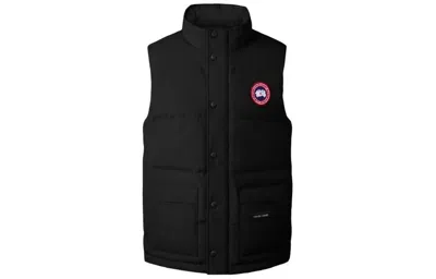 Canada Goose Charcoal Polyester Blend Freestyle Sleeveless Down Jacket In Black