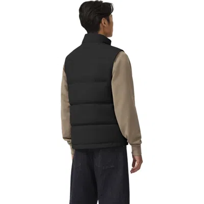 Canada Goose Charcoal Polyester Blend Freestyle Sleeveless Down Jacket In Black