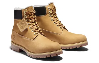 Timberland Premium Waterproof Leather Work Boots In Wheat Nubuck