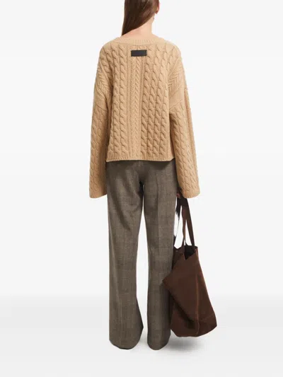 Aeron Cable-knit Sweater In Brown