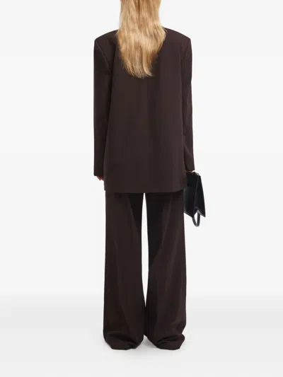 皮质边饰西装夹克