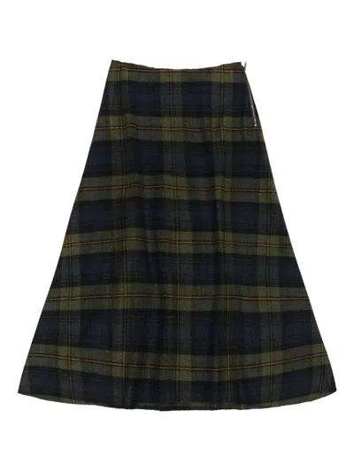 Bimba Y Lola Tartan-pattern Asymmetrical Skirt In Multi