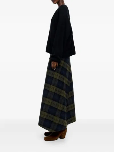 Bimba Y Lola Tartan-pattern Asymmetrical Skirt In Multi