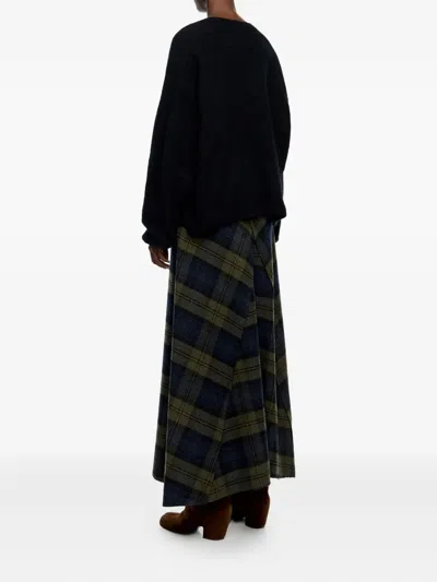 Bimba Y Lola Tartan-pattern Asymmetrical Skirt In Multi
