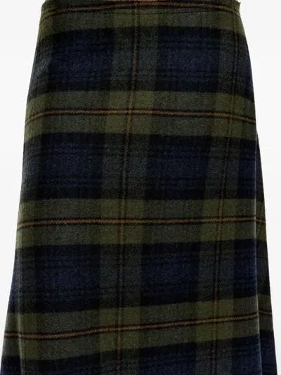 Bimba Y Lola Tartan-pattern Asymmetrical Skirt In Multi