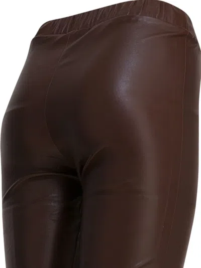 Max & Moi Elasticated-waistband Leggings In Brown