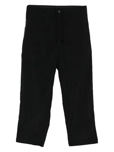 Y's Ripstop Wide-leg Trousers In Black