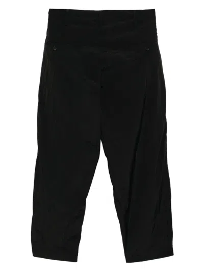 Y's Ripstop Wide-leg Trousers In Black