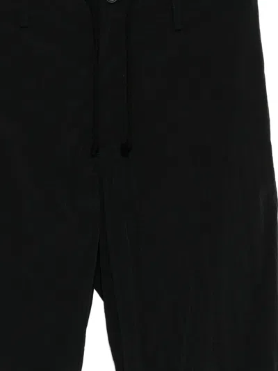 Y's Ripstop Wide-leg Trousers In Black