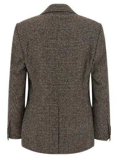 Dolce & Gabbana Single-breasted Felted Jacket In Brown