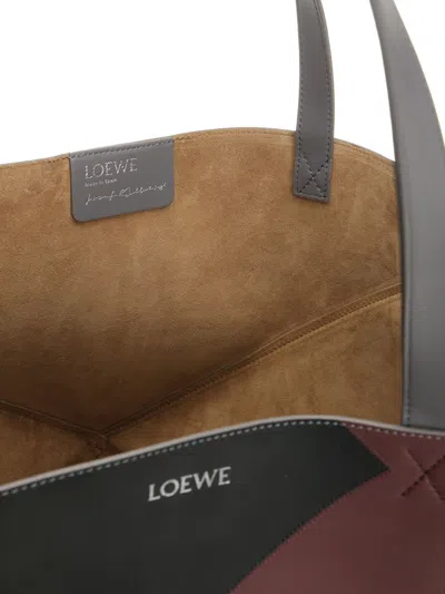 Loewe Puzzle Fold Tote Xl Albers Shoulder Bags Grey