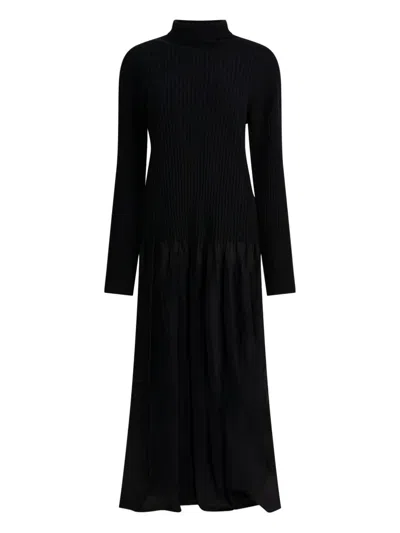 REVE 罗纹拼接超长连衣裙